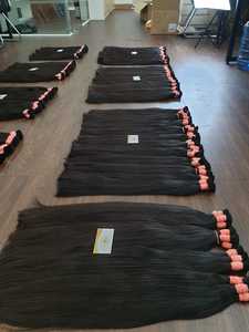 Proveedor de cabello Minh Khang en Vietnam 150kg Extensiones de cabello a granel negro natural Materia prima de cabello humano Mejor lista de precios de almacén - Product Image 3