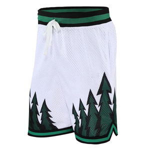 Shorts de basketball personnalisés en satin de haute qualité, respirants, style rétro, pour l'entraînement sportif et la gym, marque privée - Product Image 2