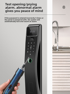 Serrure Intelligente Multifonctionnelle avec Déverrouillage par Reconnaissance Faciale, Carte Clé et Veine Palmaire - Verrouillage Automatique pour Porte en Bois, Compatible Wi-Fi, Application Tuya, Sécurité de Niveau C - Product Image 6