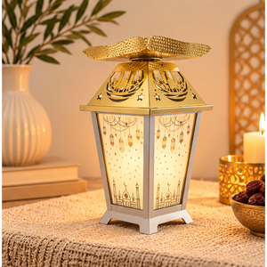 Lanterne de Ramadan en métal doré au design luxueux, lampe de bureau, décorations Eid Mubarak pour la maison islamique, décoration de fête, meilleur prix - Product Image 2