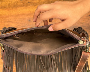 Diseñador de lujo de cuero de vaca genuino de cera dura bolso de moda bandolera bolso de hombro producto al por mayor bolsos de mensajero de las mujeres - Product Image 5