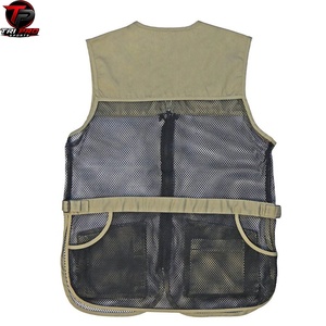 Men Outdoor Khaki Mesh <b>Utility</b> <b>Vest</b> V-Neck Full Zip Pocket Hunting Fishing Travel <b>Vest</b> Breathable Lightweight Sleeveless Jacket - Product Image 6
