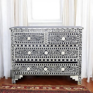 ILAHI's Bone Inlay <b>Drawer</b> Modern Design Agate Detailing <b>Storage</b> Portable Home Furniture - Product Image 2