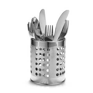 Metal Cutlery Holder Stainless Steel Utensil Organizer Gold Finish Kitchen <b>Storage</b> Basket Modern Decorative <b>Tabletop</b> Rack - Product Image 2