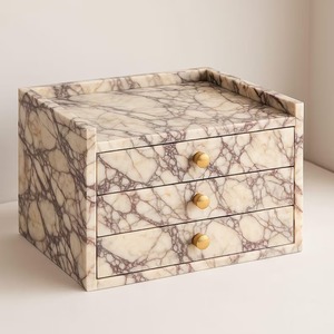 Boîte décorative en résine artisanale indienne, boîte à bijoux en résine, boîte à motifs - Product Image 2