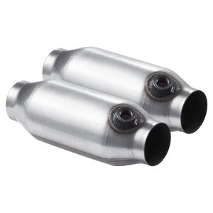 Convertitore Catalitico Universale a 2 Pezzi ad Alto Flusso per Auto, Ingresso/Uscita da 2,5 Pollici, Sostituzione Diretta con Porta O2 - Product Image 1