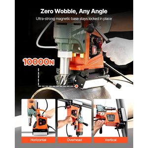 Trapano Magnetico da 1400 W, Diametro di Foratura 2 Pollici, Velocità 0-750 RPM, Direzione Reversibile con 6 Punte - Product Image 5