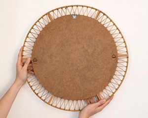 Wooden <b>Mirror</b> For Wall Decor Rustic Handcrafted Wooden <b>Frame</b> <b>Mirror</b> Natural Style Home Bathroom Bedroom Living Room Decor - Product Image 5