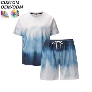 Ensemble deux pièces décontracté en tricot respirant pour homme, idéal pour l'été, avec support OEM/ODM pour logo personnalisé et marques en gros - Product Image 6