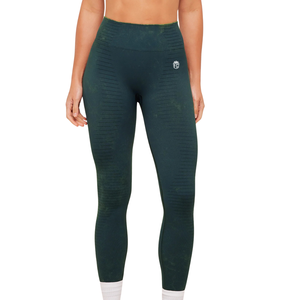 Women's Seamless <b>Acid</b> <b>Wash</b> <b>Leggings</b> Dark Teal Textured Yoga Pants High Rise Compression Tights for Gym Training and Sportswear - Product Image 1
