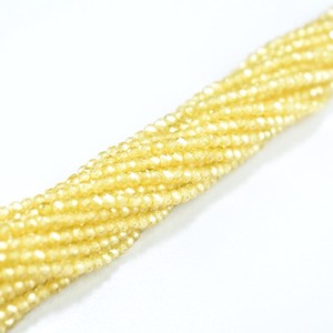 Cuentas redondas microfacetadas de circonita amarilla AAA de 2,5 mm, cuentas sueltas de circonita amarilla para la fabricación de joyas, pulseras y collares DIY - Product Image 3