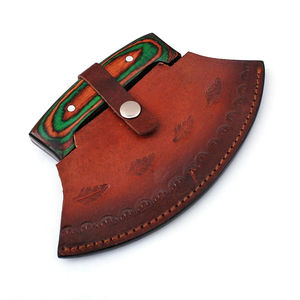 Couteaux Ulu en acier Damas à lame de précision pour hacher les herbes, finition élégante, couteaux de cuisine professionnels en acier Damas Ulu - Product Image 2