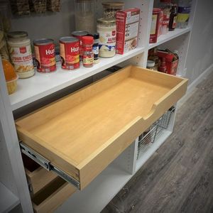Premium Sliding Wood Cabinet Organizer Pull Out <b>Shelves</b> for Kitchen Cupboard Roll Out Wooden Pantry Storage Drawers - Product Image 6