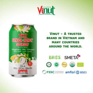 Bebida de hierbas de 330ml con miel de jengibre Guanábana NFC OEM Etiqueta privada por el fabricante de Vietnam - Product Image 4