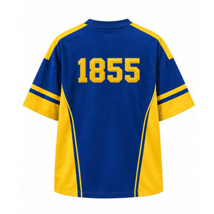 เสื้อยืด Sigma Chi 1855 คัลเลอร์บล็อก แขนสั้น คอกลม ทรงโอเวอร์ไซส์ เสื้อยืดลำลองผู้ชาย เสื้อผ้าสไตล์กรีก - Product Image 3
