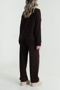Ever Glow Sweat à capuche décontracté pour femme enceinte, grande taille, imprimé, en molleton de coton écologique et respirant, taille élastique, motif lettres, collection automne - Product Image 4