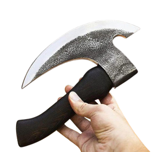 Hacha de Acero al Carbono de Alta Calidad Hecha a Mano, Hacha Industrial Forjada a Mano con Mango de Madera y Funda de Cuero - Product Image 2