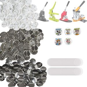 500 Set di Componenti per Badge Fai-da-te da 1,25 Pollici (32mm) con Chiusura a Spilla, Strumenti e Forniture per Artigianato con Pulitore per Bottoni in Metallo/Plastica - Product Image 1
