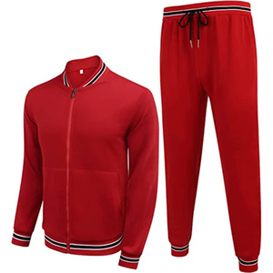 Men's Black Tracksuit Set Solid Color Full Length <b>Pants</b> With Side Pockets And Long Sleeve Jacket Turn <b>Down</b> Collar Sporty Style. - Product Image 1
