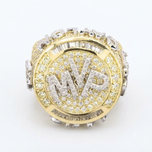 Trendy Luxury Hip Hop Iced Moissanite 925 Silver Gold Plated Prong Engagement <b>Ring</b> Custom <b>Initial</b> Letter Wedding Party - Product Image 3