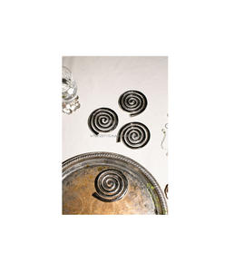 Artistic metal coaster with traditional meenakari enamel <b>work</b> perfect for festivals pooja dining living room decoration - Product Image 1