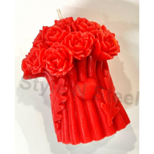 Velas de pilar con diseño de rosas, opción de decoración para el hogar, bodas, Navidad, Pascua, cumpleaños y San Valentín - Product Image 2