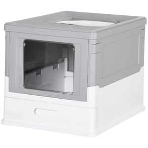 Lettiera per Gatti in Acciaio Inossidabile Chiusa, Grande Capacità, Facile da Pulire, con Paletta Quadrata in Plastica - Product Image 2
