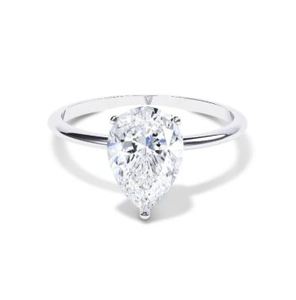 Bijoux élégants en argent sterling 925 plaqué or rose avec pierre en moissanite taille poire, cadeau d'anniversaire certifié, bijoux fins de luxe - Product Image 3