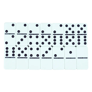 Vente en gros d'articles en résine : Ensemble de dominos géants double 6 (28 pièces) pour tournoi, blocs de dominos rouges en PVC, présentés dans une boîte en PVC personnalisée pour les jeux - Product Image 4