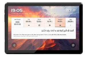10 "Đồng hồ kỹ thuật số azan với wifi, màn hình cảm ứng năng động, thời gian cầu nguyện trên toàn thế giới, Máy nghe nhạc quran đầy đủ, nghệ thuật Hồi giáo - Product Image 4