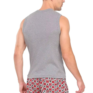Camiseta Deportiva sin Mangas para Hombre, con Cuello en V, Tejido de Punto a Cuadros, Transpirable y Ligera, con Logotipo Personalizado al por Mayor, para Gimnasio y Fitness - Product Image 2
