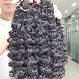 Meilleure vente cambodgien birman bouclé haut une coupe brut vietnamien Remy trames de cheveux faisceaux de peau qualité Extensions de cheveux humains - Product Image 3