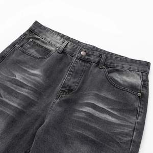 Pantalones Vaqueros Cargo Personalizados con Lavado Claro, Estilo Vintage, Anchos, Desgastados y con Pierna Ancha para Otoño e Invierno - Product Image 3