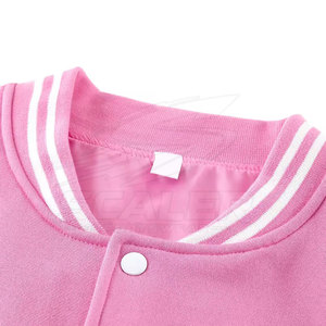 Factory Direct Supply Men Winter Varsity Jacket Premium Stitching <b>Covered</b> <b>Button</b> Closure Long Sleeve Design Stand Front - Product Image 4