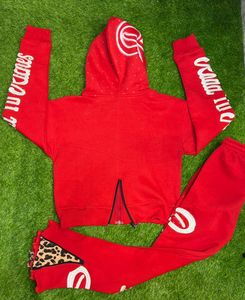 New Design Screen Print Logo Men Distressed Embroidery <b>Tracksuit</b> Custom Zipper Puller Rhinestone Hood <b>Tracksuit</b> - Product Image 2