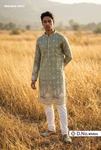 <b>Top</b> Quality Pure Silk/ Jacquard Silk with Embroidery/Weaving & Pintex work Readymade Long Kurta Collection <b>Indian</b> Exporter - Product Image 4