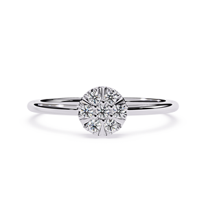 Anillo de Compromiso de Oro Sólido Chapado en Oro con Diamante de Corte Brillante Redondo Cultivado en Laboratorio con Certificación IGI CVD VVS de Loista Jewels para Mujer - Product Image 1