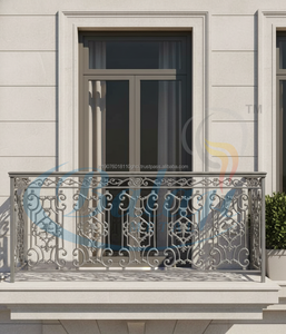 Modern <b>Powder</b> Coated Heavy Duty <b>Cast</b> Iron Balcony Balcony Stair Railing Rust Proof 3 Feet High 10.5mm Thickness Strong Load B... - Product Image 2