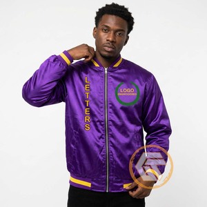 Chaqueta Varsity Omega Personalizada, Satinada, Bordada, Acolchada, Impermeable, de Secado Rápido, Resistente al Viento, de Alta Calidad y Transpirable para Hombre - Product Image 3