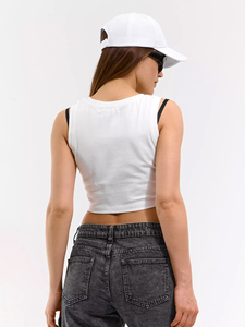 Débardeur court Y2K 100 % coton pour femme, style streetwear esthétique Indie Sleaze, avec impression de logo personnalisé - Product Image 3
