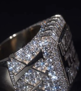 Personal Custom Real 925 Silver 14K Solid Gold Full Iced Out Moissanite Diamond Champion <b>Men</b> <b>Rings</b> Championship - Product Image 4