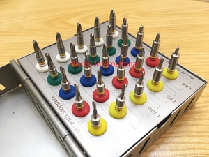 Kit de brocas cónicas manuales de acero inoxidable para odontología al por mayor de Bisons |   Juego de 25 piezas de brocas para implantes quirúrgicos con tope - Product Image 3