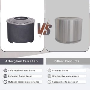 Braciere Senza Fumo da 20,5 Pollici - Ciotola Rotonda in Acciaio Inox per Bruciare Legna con Base TerraFab e Copertura Antipioggia - Product Image 6