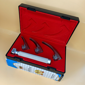 Lapa Laryngoscope Standard Macintosh Fiber Optic 3 Blade 0-1-2 Set Child Handle Standard Quality Blister Box Packed CE Class I - Product Image 2