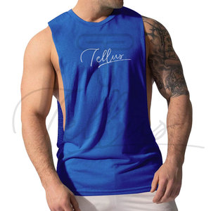 Camisetas sin mangas personalizadas con logo, transpirables, casuales, para hombre, para entrenamiento, gimnasio, musculación, corte holgado. - Product Image 6