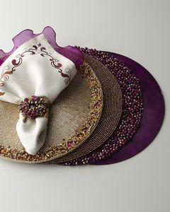 Posavasos Bordado a Mano con Cuentas y Hermoso Patrón Decorativo para Tazas de Té y Café, Protección para Mesa - Product Image 2
