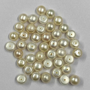 Certified Gemstone Manufacturer AAA Quality 7mm Natural White Pearl Smooth Round Cabochon Loose Gemstones for <b>Ring</b> Pendant - Product Image 2