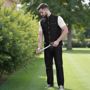 YOWESHOP Customizable <b>Men's</b> <b>Jeans</b> Reflective Stripes <b>Work</b> Pants Construction Utility Denim Pant for <b>Men</b> - Product Image 1