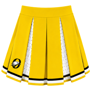 Ensemble d'uniforme de cheerleading jaune : Crop top et jupe plissée pour compétition de danse d'équipe, tenue de performance sportive - Product Image 5
