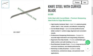 Knife Steel Curved <b>Blade</b> <b>Sharpening</b> Rod Premium Edge Maintenance Tool For Kitchen Workshop | Item No GS-2007 - Product Image 3